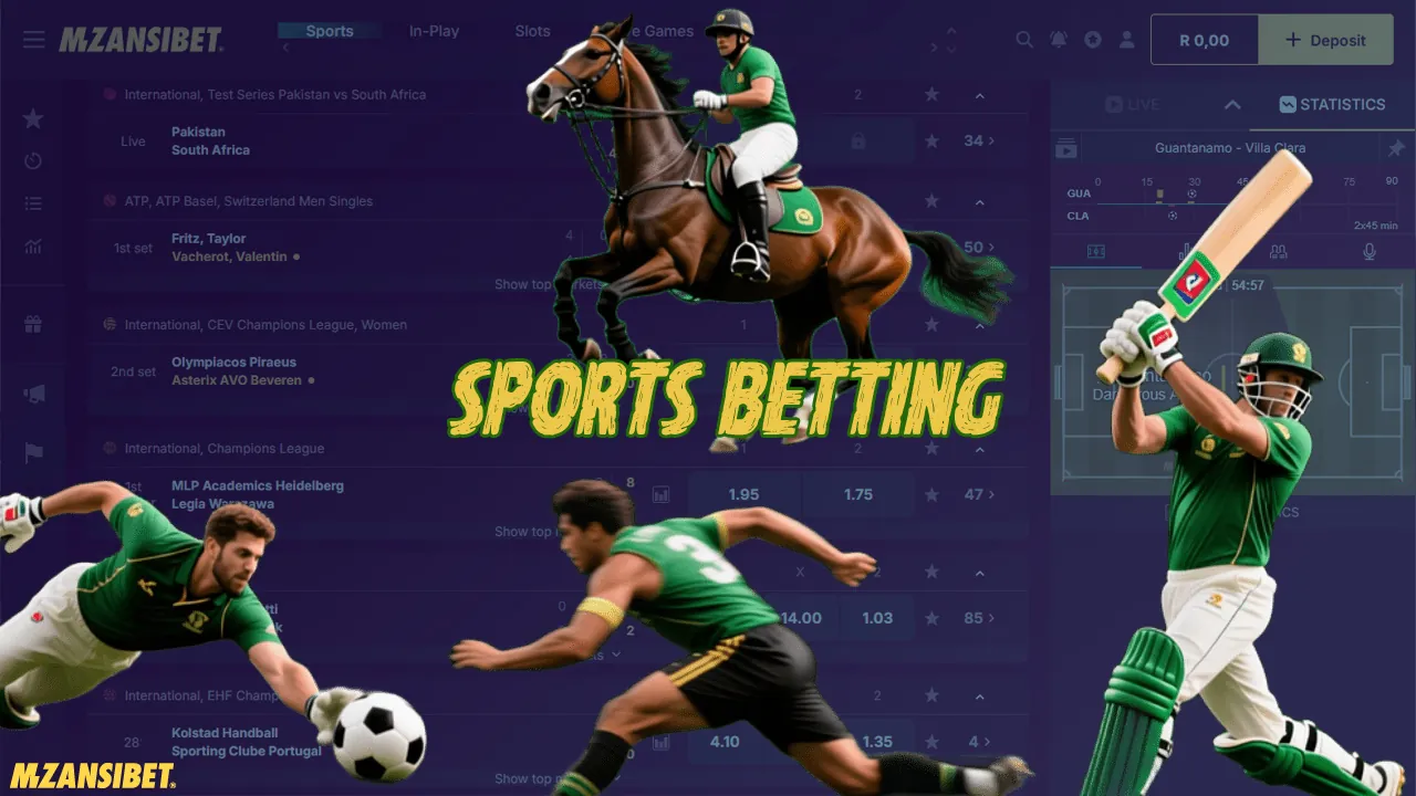 At bookmaker Mzansibet you can bet on the most popular sports.